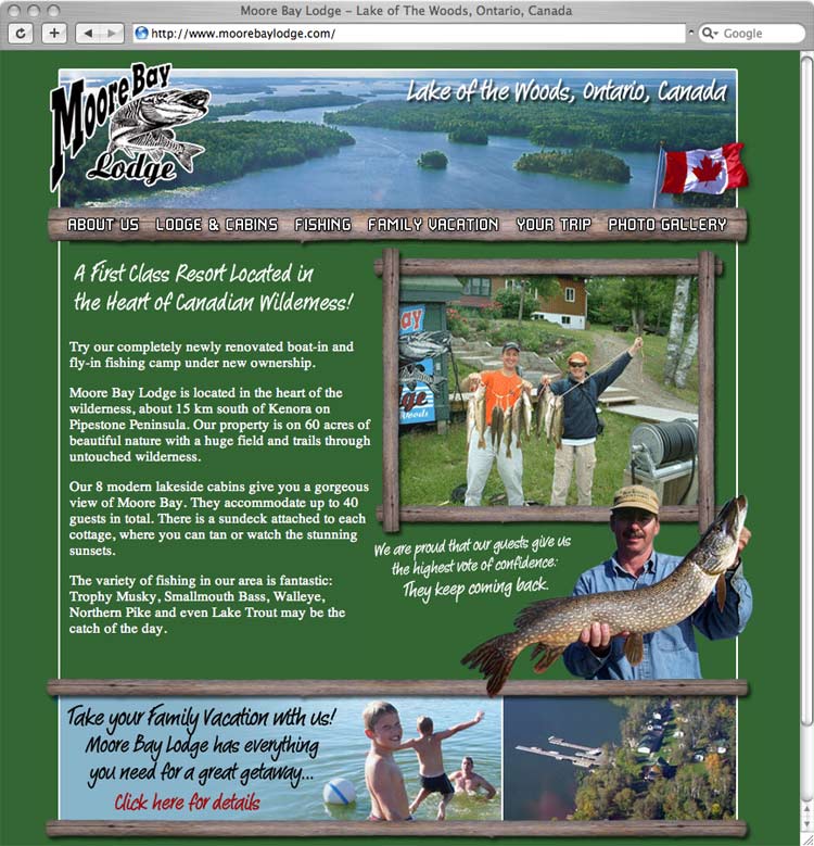 Launch Moore Bay Lodge Website