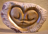 Lover's Kissing in Natural Stone